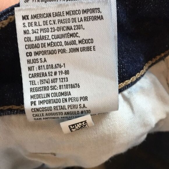 American Eagle Hi-Rise Shortie Next Level Stretch Blue Jean Shorts Size 0 - Picture 10 of 16